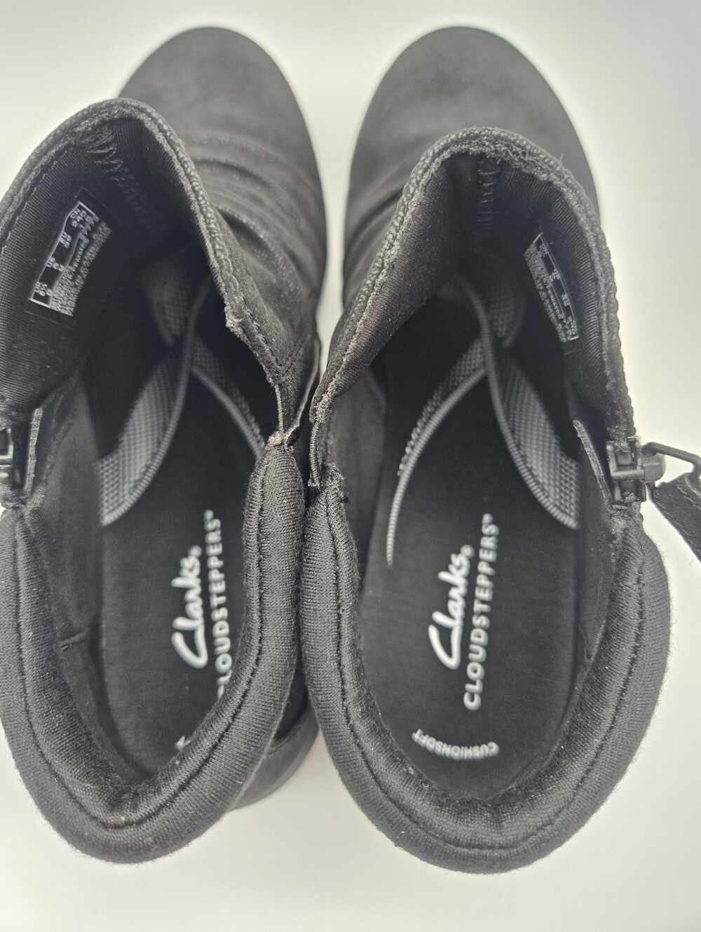 NEW Clarks Breeze Path Black Side Zip Ankle Booties Boots Shoes Womens Size 8 - Picture 9 of 14